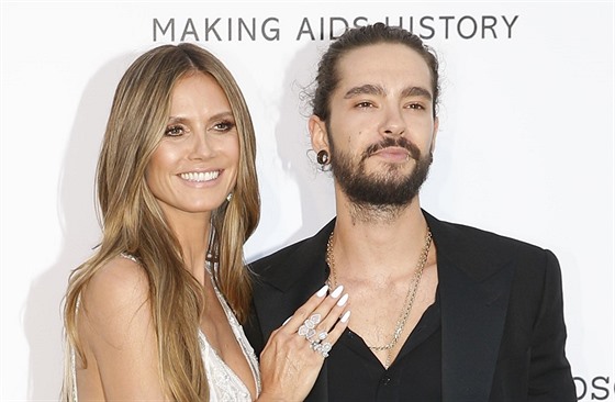 Heidi Klumová a Tom Kaulitz (Cannes, 17. kvtna 2018)