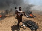 Palestinské protesty na hranicích Gazy (14. kvtna 2018)