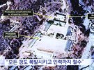 Severokorejské jaderné testovací stedisko Pchunggje-ri  na satelitním snímku z...