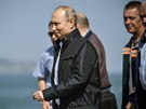 Ruský prezident na slavnostním otevení Krymského mostu (15. kvtna 2018)