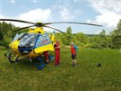 V Krušných horách spadl horolezec, musel pro něj letěl vrtulník (12. května...
