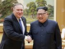 Americký ministr zahranií Mike Pompeo (vlevo) a severokorejský vdce Kim...