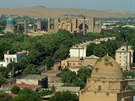 Pohled z hotelu Samarkand na stejnojmenné msto