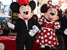 Mickey Mouse i jeho milá Minnie mají své hvzdy na chodníku slávy v Hollywoodu.