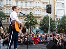 Mikolas Josef na pražském Václavském náměstí (14.5.2018)