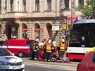Tramvaj v Praze srazila chodce