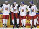 Dmitrij Jakin, Martin Neas, David Krejí a David Pastrák (zleva) na tréninku...