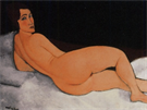 Obraz Amedea Modiglianiho Nu couché (sur le côté auche) - Leící akt (na levém...