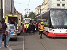Ve Vrovicích srazila tramvaj enu. (18.5.2018)