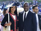 Herec Idris Elba a jeho snoubenka Sabrina Dhowreová na svatb prince Harryho a ...