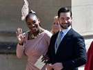 Tenistka Serena Williamsová a její manel Alexis Ohanian na svatb prince...