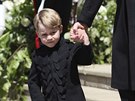 Princ George na svatb prince Haryho a Meghan Markle (Windsor, 19. kvtna 2018)