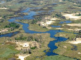 Delta řeky Okavango v severozápadní části Botswany