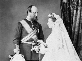 Dcera královny Victorie princezna Helena a princ Christian von...