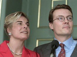 Laurentien Brinkorstová a nizozemský princ Constantijn (Haag, 16. prosince 2000)