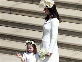 Princezna Charlotte a vévodkyn Kate na svatb prince Harryho a Meghan Markle...