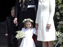 Princ George a princezna Charlotte s rodii Williamem a Kate na královské...