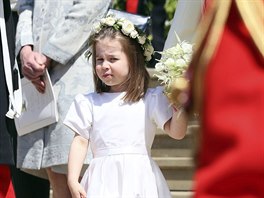 Princezna Charlotte coby družička na svatbě strýčka Harryho (Windsor, 19....