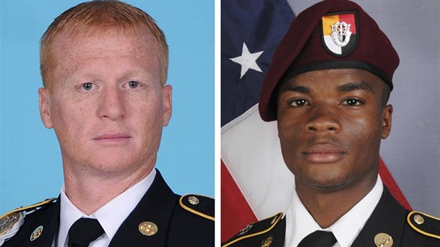 Čtveřice příslušníků amerických speciálních jednotek zabitá v Nigeru v říjnu 2017. Zleva: Bryan Black, Jeremiah Johnson, La David Johnson a Dustin Wright.