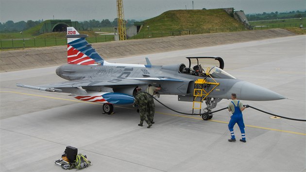 Výroční Gripen elitní 211. letky pro prestižní cvičení tygřích letek NATO
