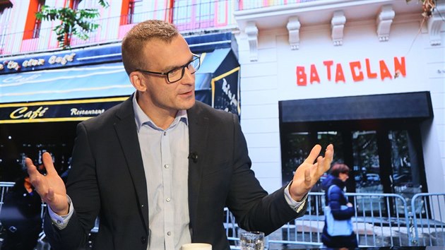 Psycholog a expert na krizové situace Radek Ptáček v diskusním pořadu Rozstřel. (10. května 2018)