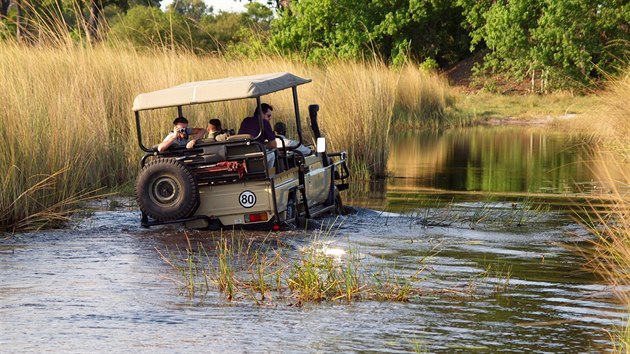 Safari v delt eky Okavango