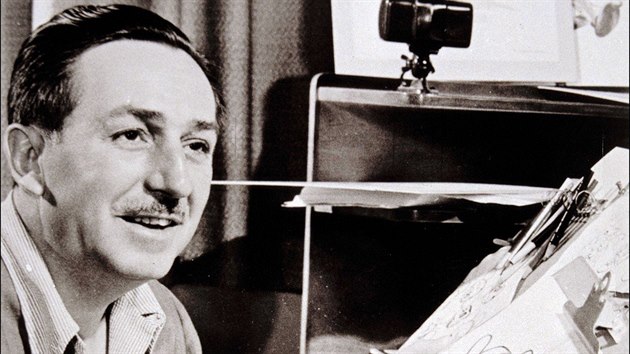 Walt Disney a jeho nejzn�m�j�� postava my��ka Mickeyho.