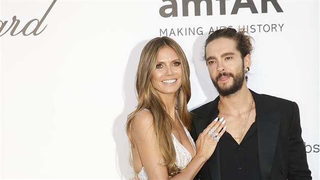 Heidi Klumov a Tom Kaulitz (Cannes, 17. kvtna 2018)