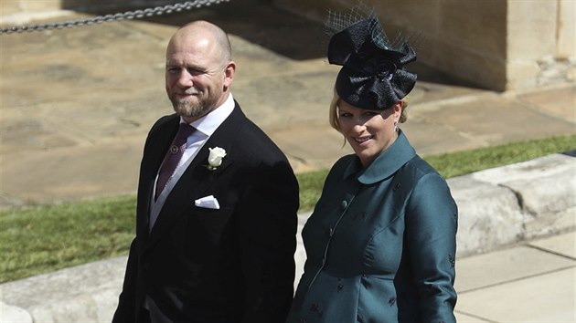Mike Tindall a Zara Phillipsová na svatbě prince Harryho a Meghan Markle (Windsor, 19. května 2018)