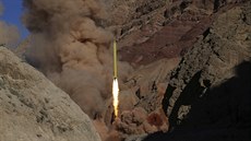 Test íránské rakety zem zem Qadr H (9. bezna 2016)