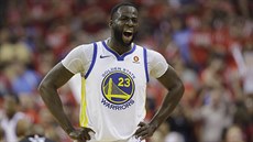 Draymond Green z Golden State proívá zápas s Houstonem.