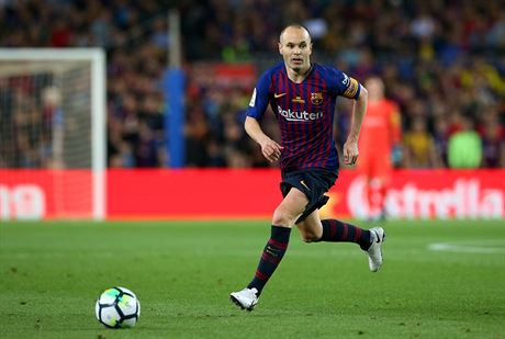 Andres Iniesta v posledním zápase za Barcelonu.