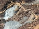 Severokorejské jaderné testovací stedisko na snímku z  20. dubna 2018