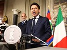 Designovaný italský premiér Giuseppe Conte po schzce s prezidentem Sergiem...