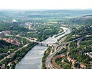 Vltava, Barrandovsk most, Branick eleznin most