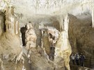 Bílá hala je jednou z mnoha síní v Postojnských jeskyních.