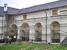 Oprava hradu Rotejn na snmku z poloviny kvtna 2018. Po rekonstrukci vzniknou...