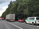 U evniova na Rakovnicku nepeil nehodu idi osobního auta (23.5.2018)