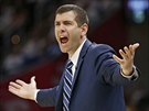 Bostonský kou Brad Stevens bhem stetnutí s Clevelandem