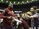 LeBron James z Clevelandu se chystá na sedmý zápas v Bostonu.