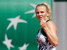 eská tenistka Kateina Siniaková slaví úspn zakonenou výmnu.