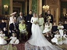 Oficiální svatební portrét prince Harryho a Meghan Markle, který pořídil Alexi...