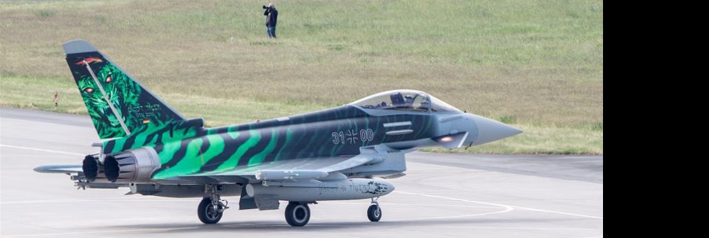 Cvi�ení tyg�ích letek NATO v polské Poznani. Letoun �Ghost Tiger� (Eurofighter...