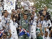 Fotbalisté Realu Madrid slaví třetí výhru v Lize mistrů v řadě.