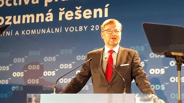 Šéf ODS Petr Fiala na programové konferenci své strany ve středočeských Líbeznicích (26.5.2018)