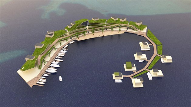 Plovouc ostrov spolenost Seasteading Institute a Blue Frontiers