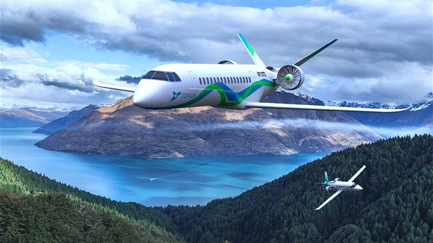 Návrhy letadel Zunum, které by měly pohánět motory na elektřinu.
