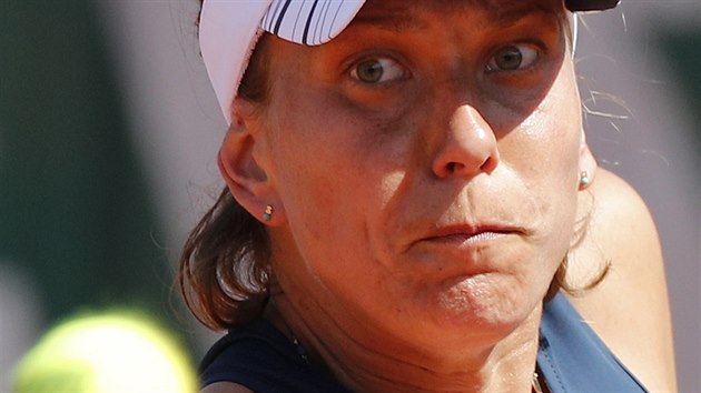 Barbora Strcov v prvnm kole Roland Garros.
