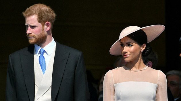 Princ Harry a vvodkyn ze Sussexu Meghan (Londn, 22. kvtna 2018)
