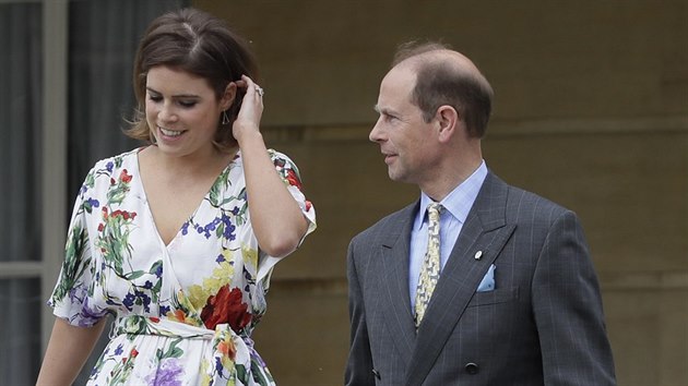Princezna Eugenie a princ Edward (Londn, 24. kvtna 2018)